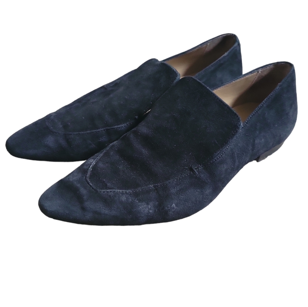 & Other Stories Pointed Black Suede Loafers